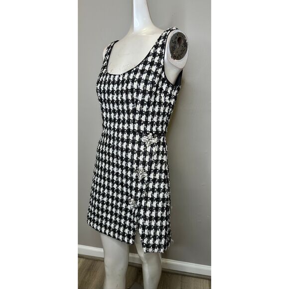 Self-Portrait Checked bouclé minidress US 4 $555 - Picture 7 of 11